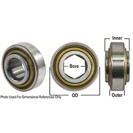 Aftermarket Disc Bearing Cylindrical, Hex Bore, PreLube A-W208PP21-P-AI
